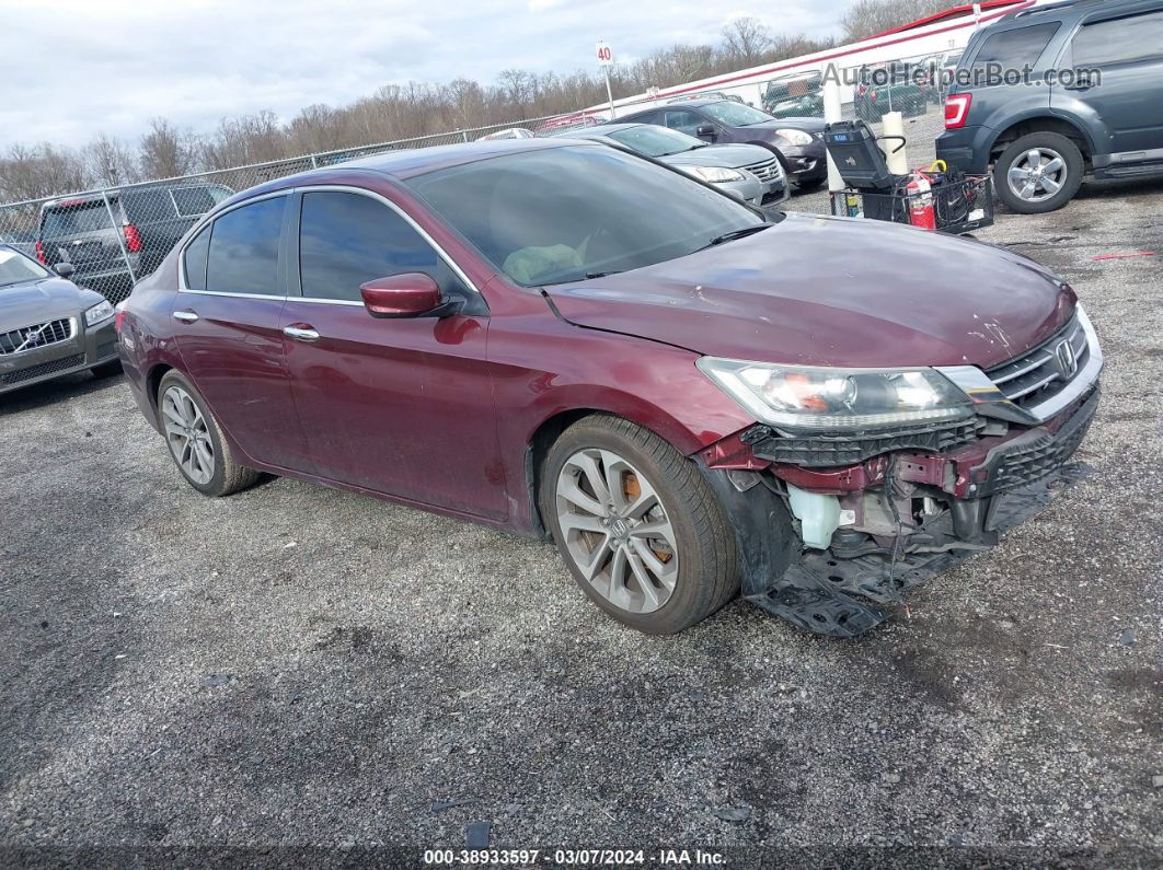 2014 Honda Accord Sport Burgundy vin: 1HGCR2F56EA035226