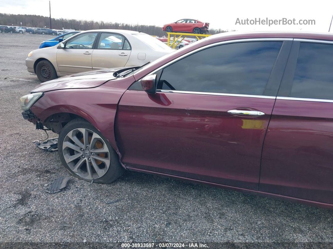 2014 Honda Accord Sport Burgundy vin: 1HGCR2F56EA035226