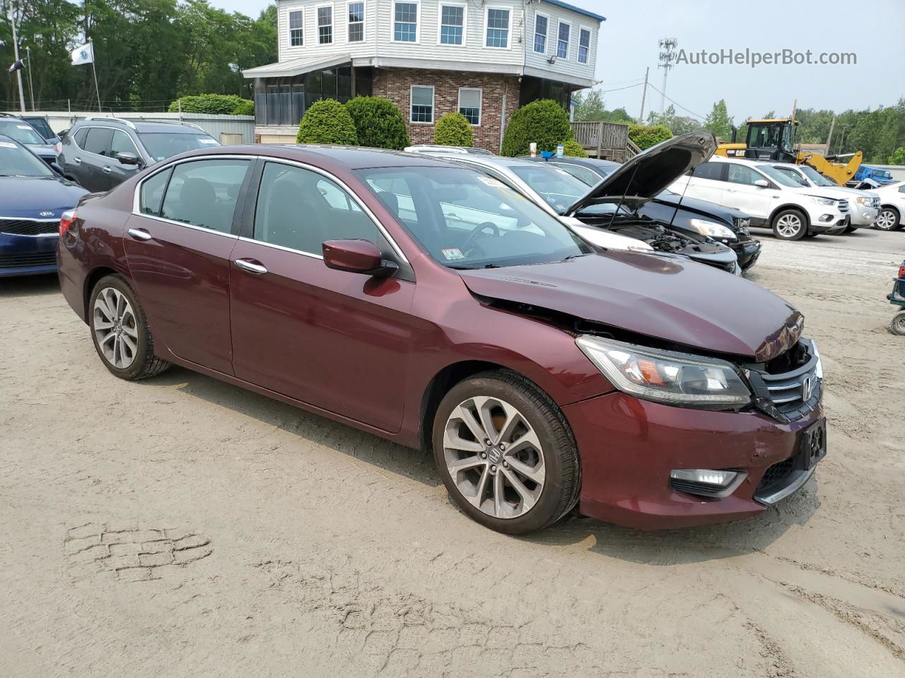 2014 Honda Accord Sport Maroon vin: 1HGCR2F56EA090758