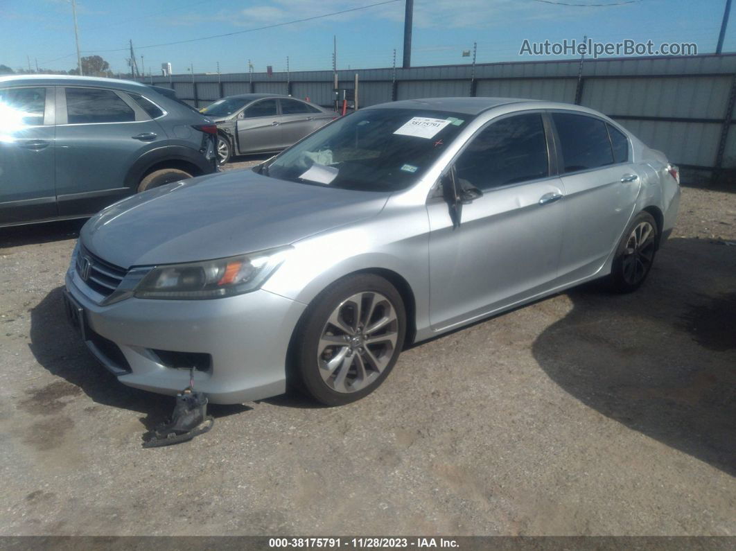 2014 Honda Accord Sport Silver vin: 1HGCR2F56EA124200