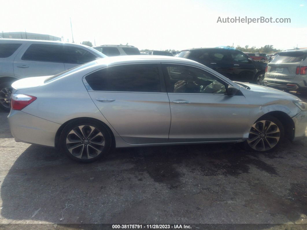 2014 Honda Accord Sport Silver vin: 1HGCR2F56EA124200