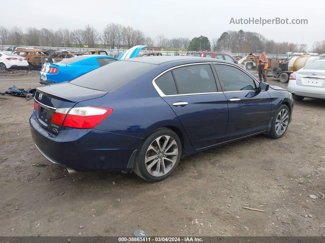 2014 Honda Accord Sport Blue vin: 1HGCR2F56EA124455