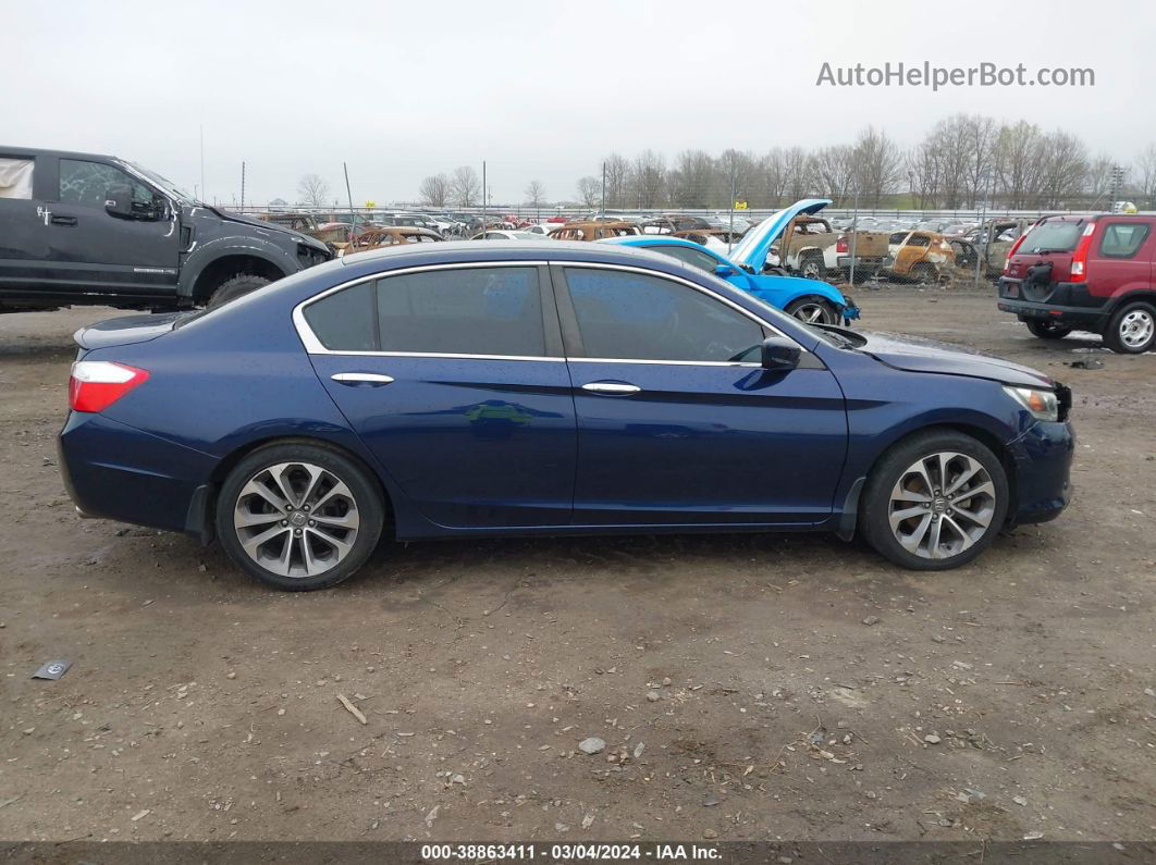 2014 Honda Accord Sport Blue vin: 1HGCR2F56EA124455