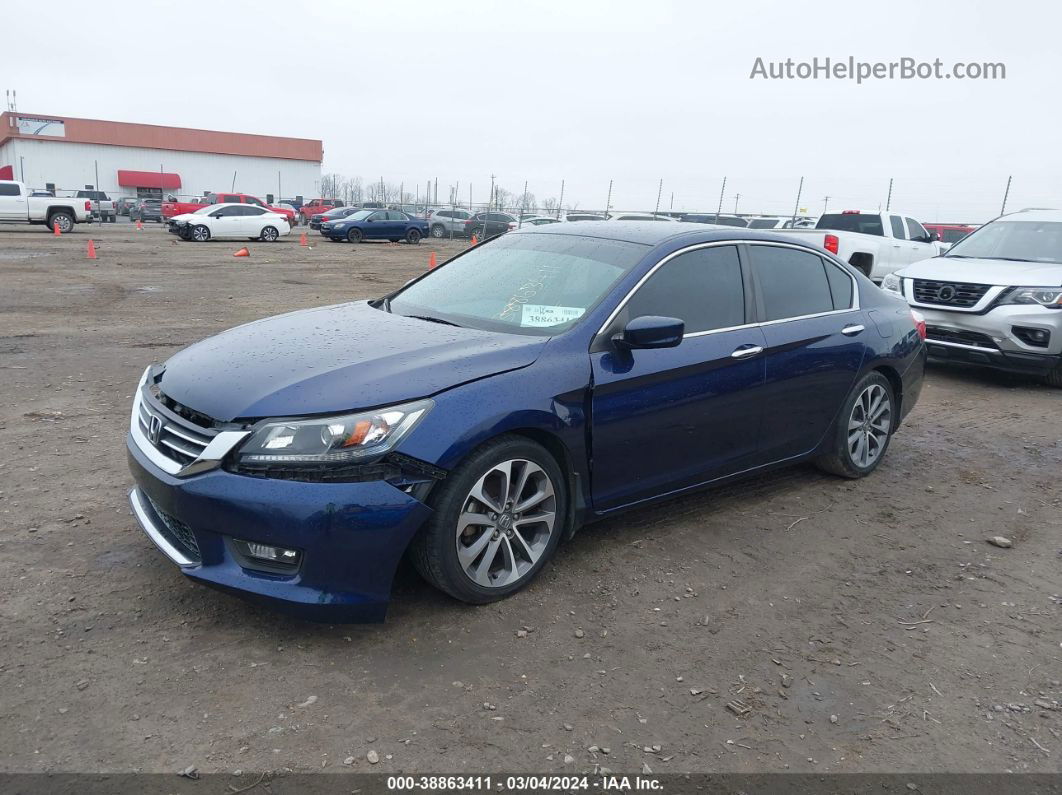 2014 Honda Accord Sport Blue vin: 1HGCR2F56EA124455