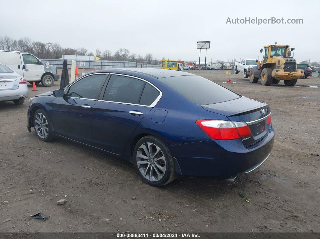 2014 Honda Accord Sport Blue vin: 1HGCR2F56EA124455