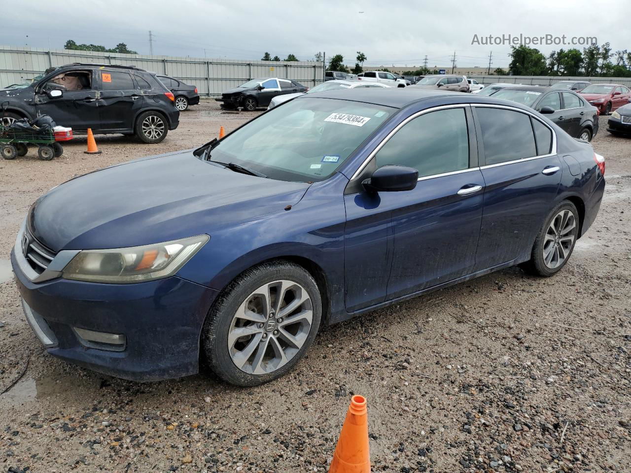 2014 Honda Accord Sport Blue vin: 1HGCR2F56EA148979