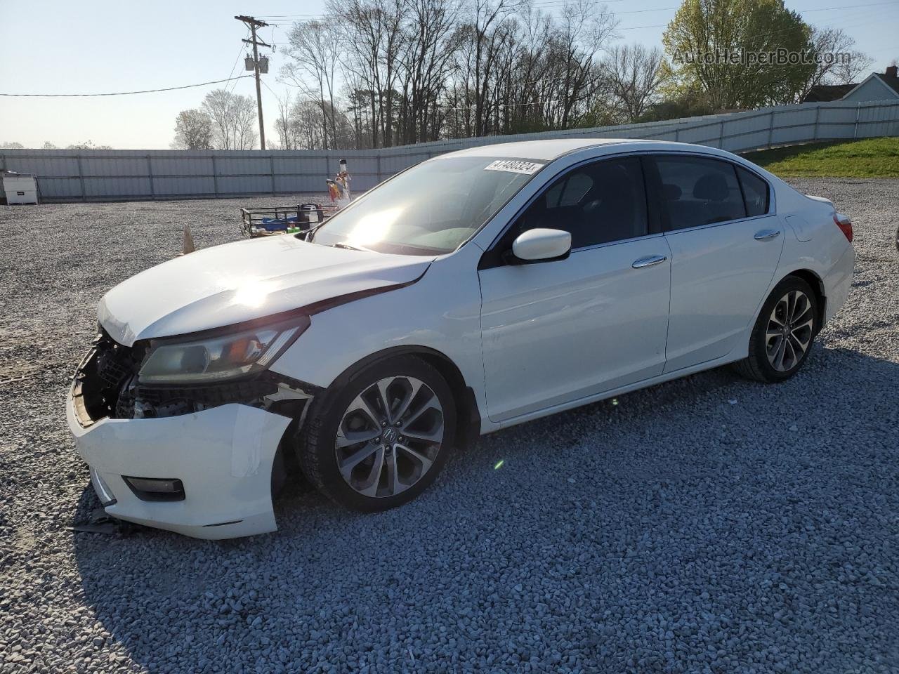 2014 Honda Accord Sport White vin: 1HGCR2F56EA240917