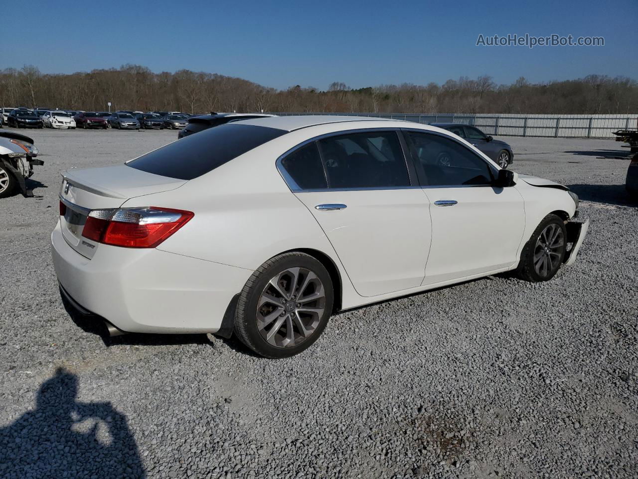 2014 Honda Accord Sport White vin: 1HGCR2F56EA240917