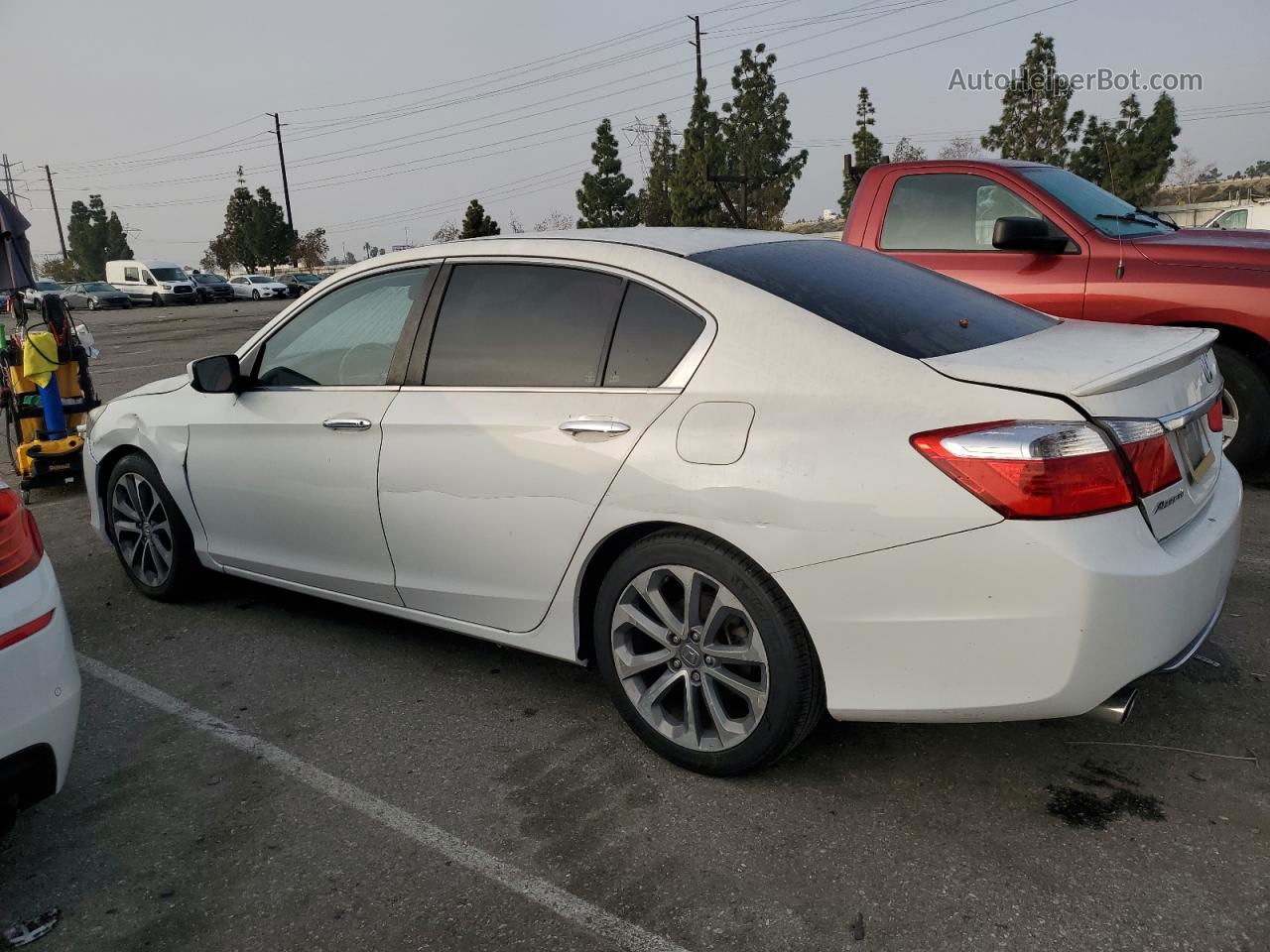 2014 Honda Accord Sport White vin: 1HGCR2F56EA282536