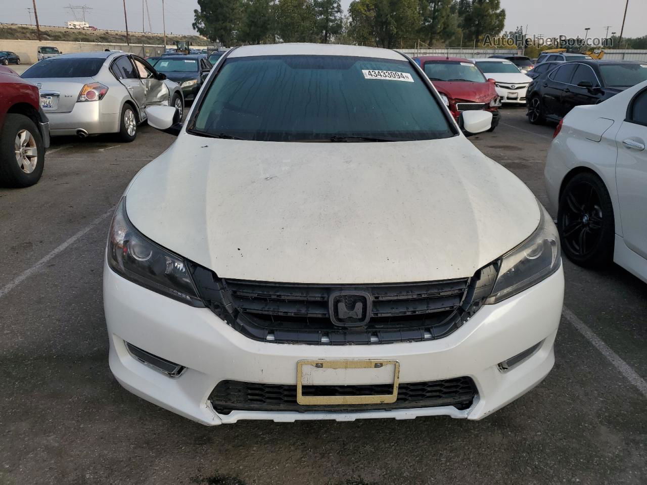 2014 Honda Accord Sport White vin: 1HGCR2F56EA282536