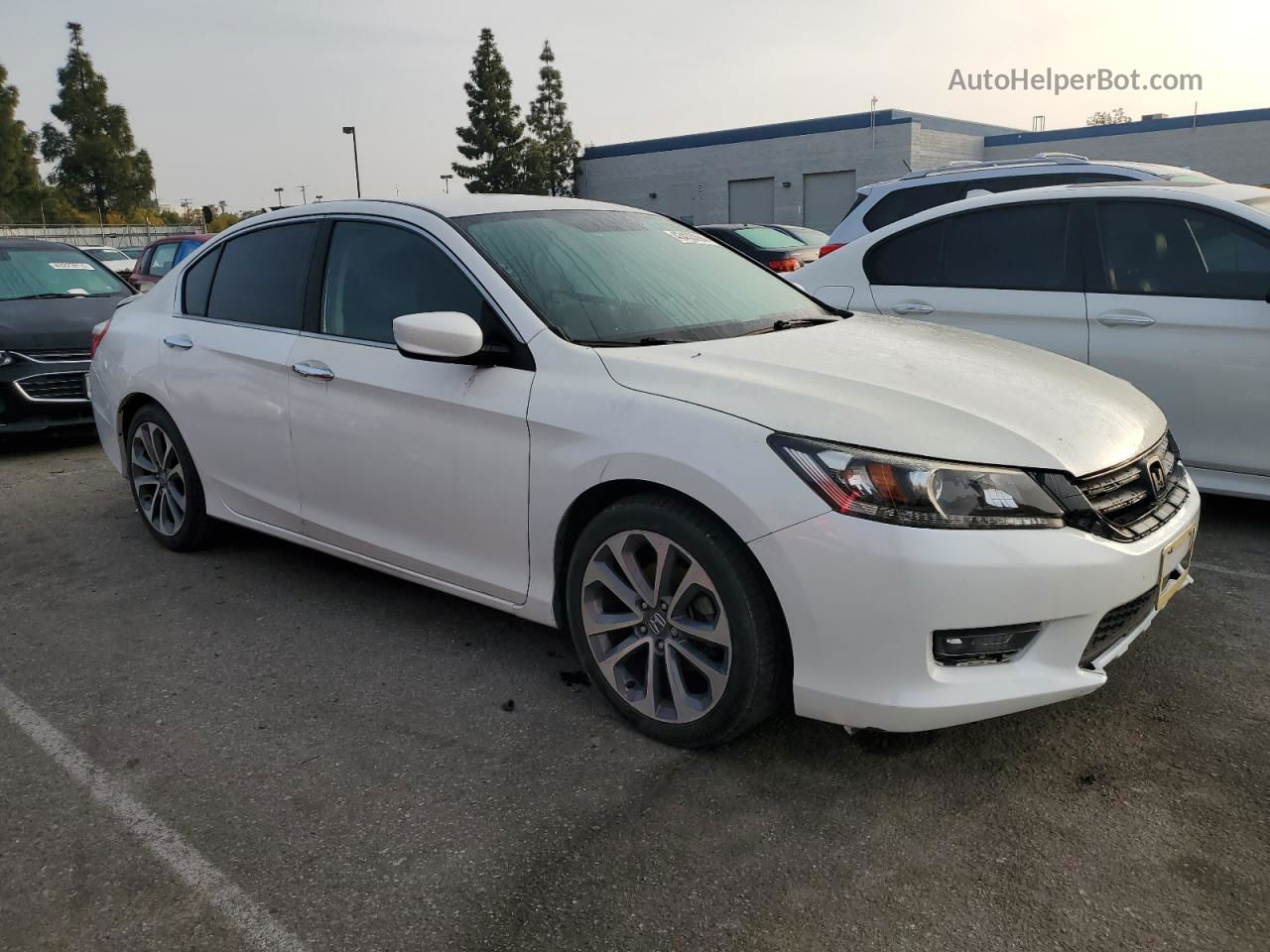 2014 Honda Accord Sport White vin: 1HGCR2F56EA282536