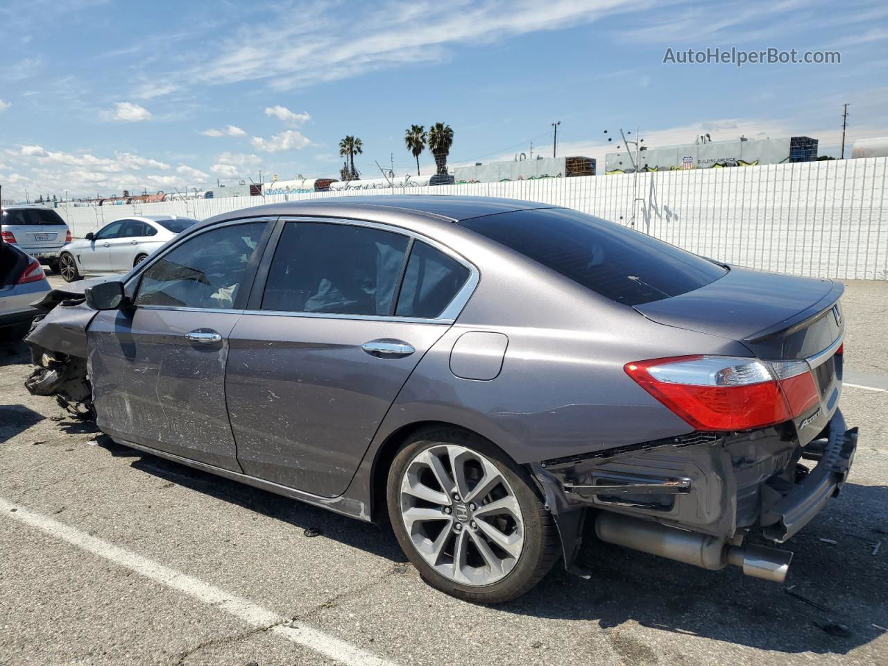 2014 Honda Accord Sport Gray vin: 1HGCR2F56EA296341