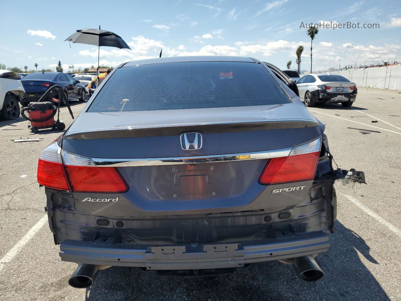 2014 Honda Accord Sport Gray vin: 1HGCR2F56EA296341