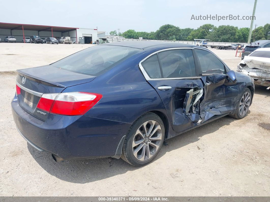 2015 Honda Accord Sport Blue vin: 1HGCR2F56FA044610