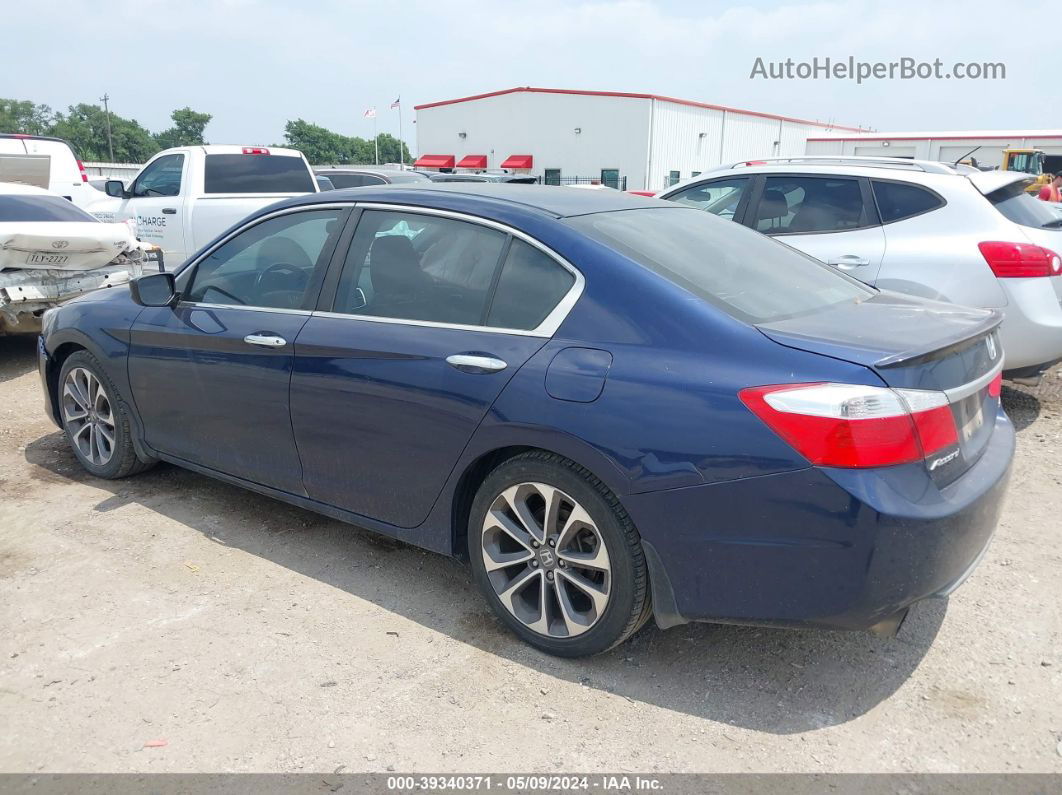 2015 Honda Accord Sport Синий vin: 1HGCR2F56FA044610