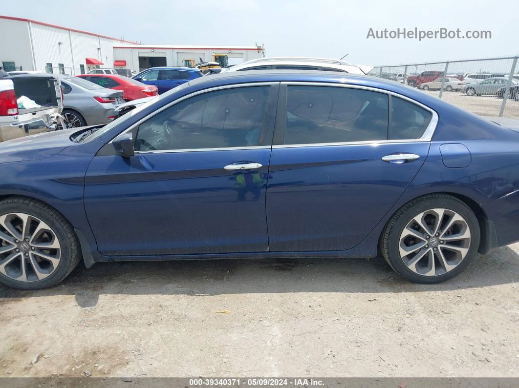 2015 Honda Accord Sport Синий vin: 1HGCR2F56FA044610