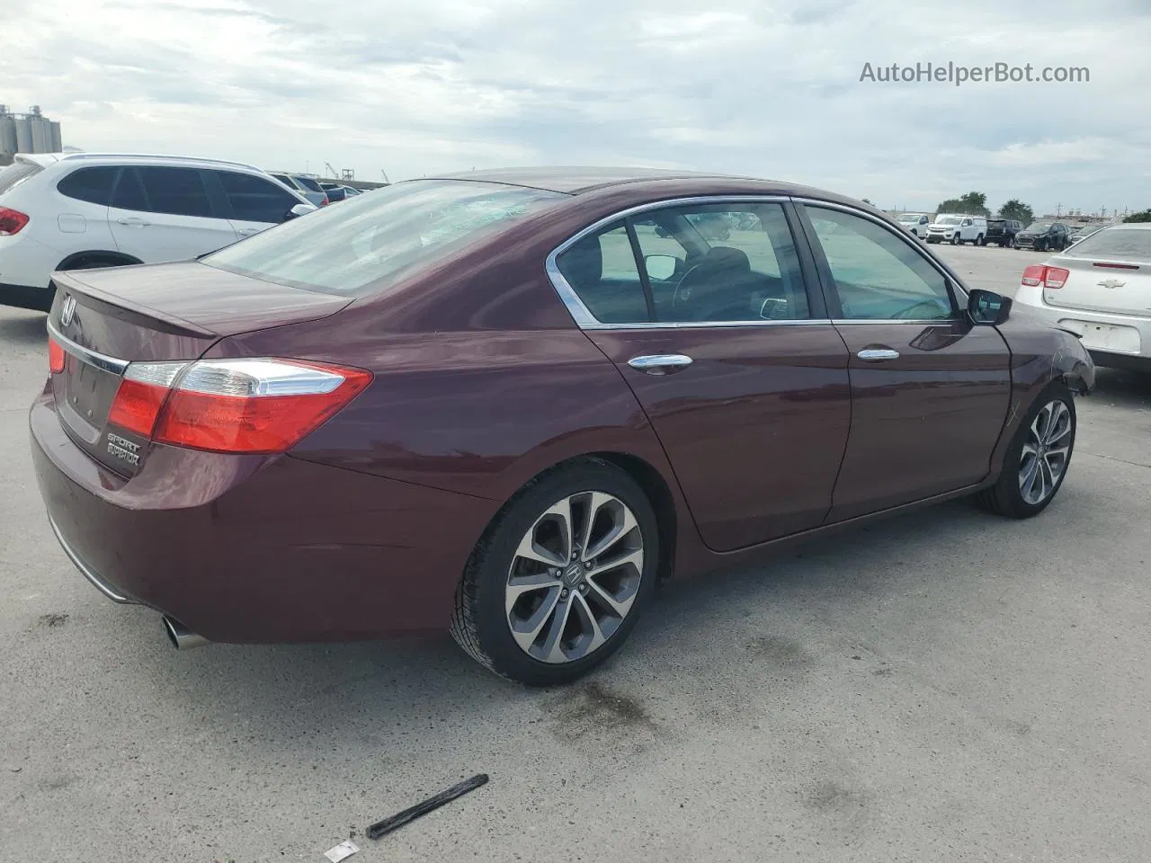 2015 Honda Accord Sport Burgundy vin: 1HGCR2F56FA045451