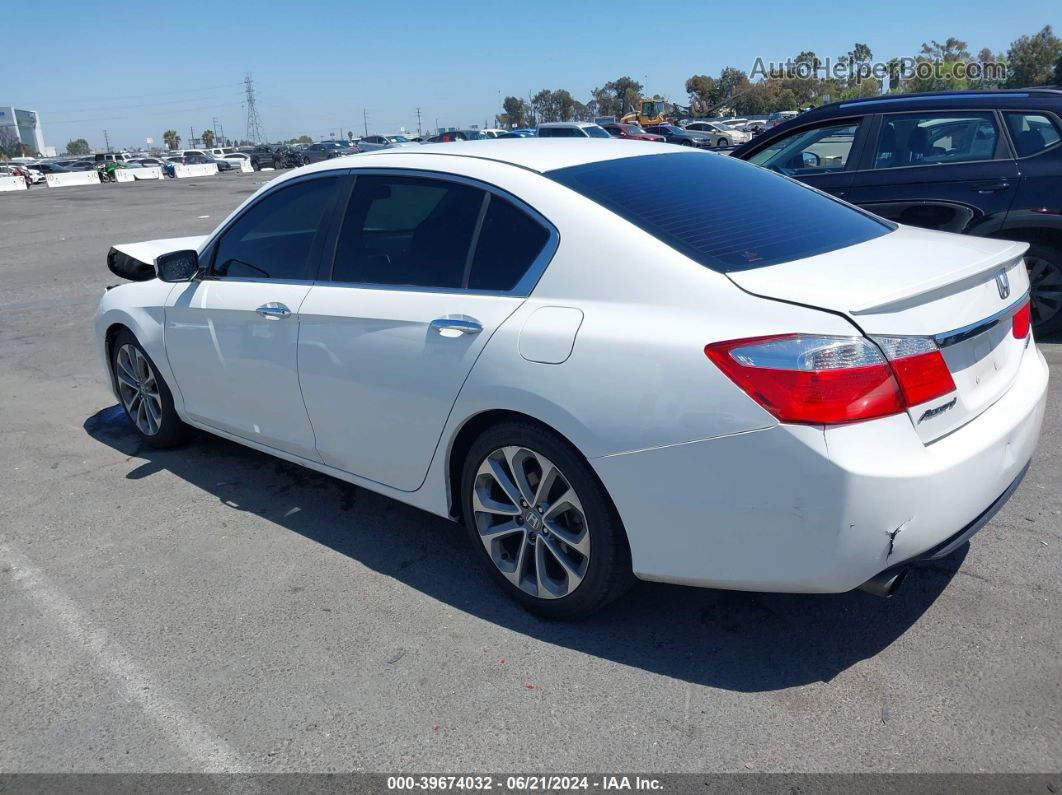 2015 Honda Accord Sport White vin: 1HGCR2F56FA128278