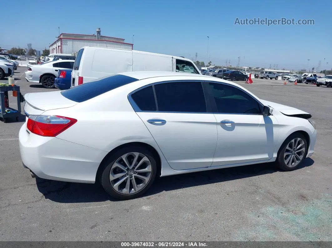 2015 Honda Accord Sport White vin: 1HGCR2F56FA128278