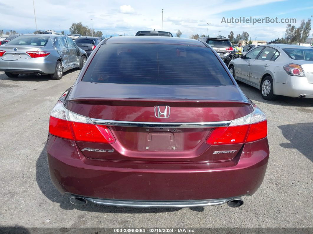 2015 Honda Accord Sport Burgundy vin: 1HGCR2F56FA135683