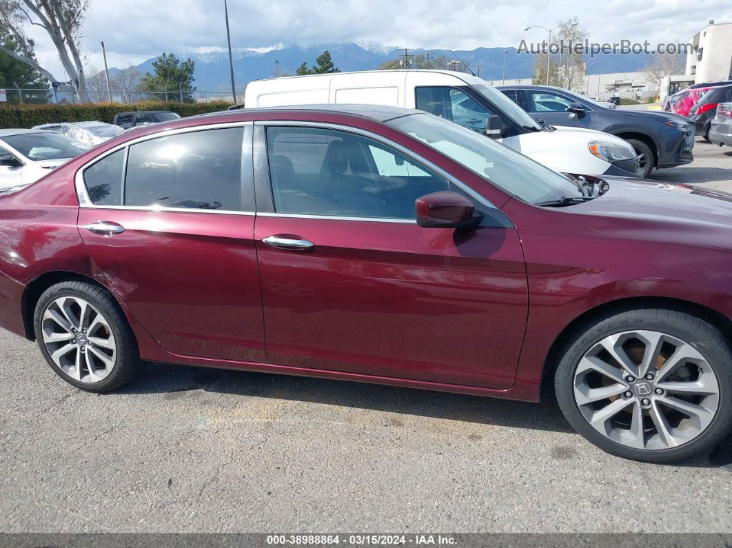 2015 Honda Accord Sport Burgundy vin: 1HGCR2F56FA135683