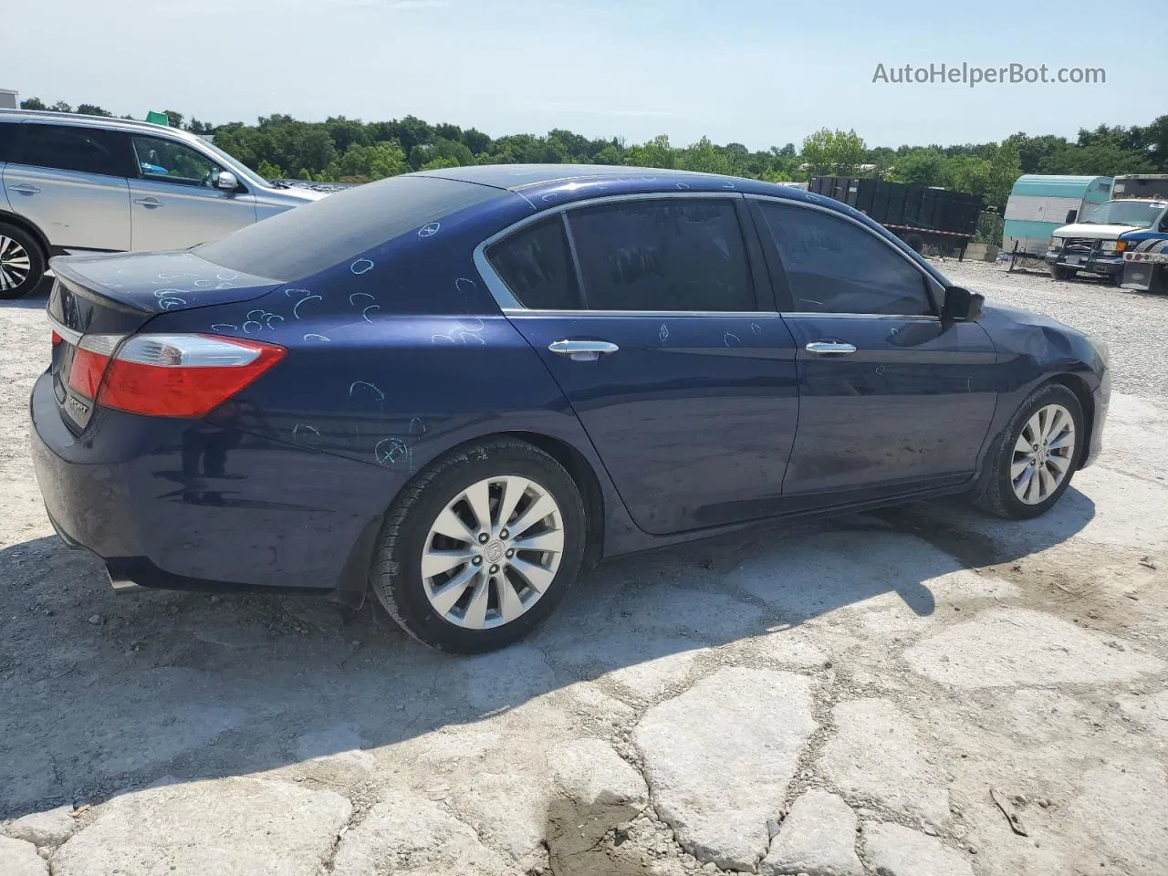 2015 Honda Accord Sport Синий vin: 1HGCR2F56FA161541