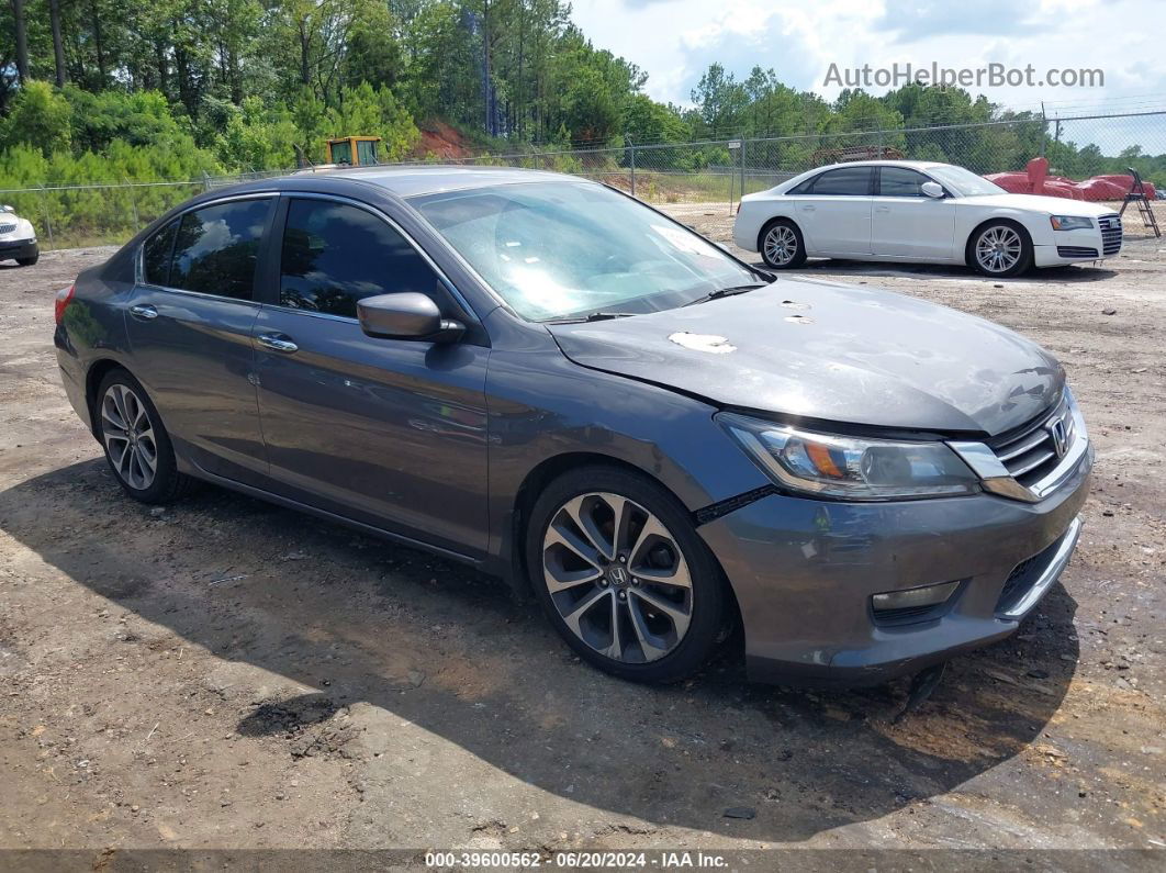 2015 Honda Accord Sport Gray vin: 1HGCR2F56FA164312