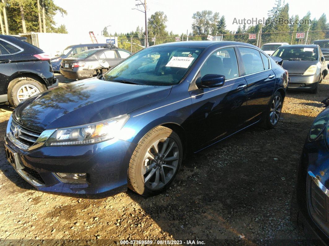 2015 Honda Accord Sedan Sport Blue vin: 1HGCR2F56FA167176