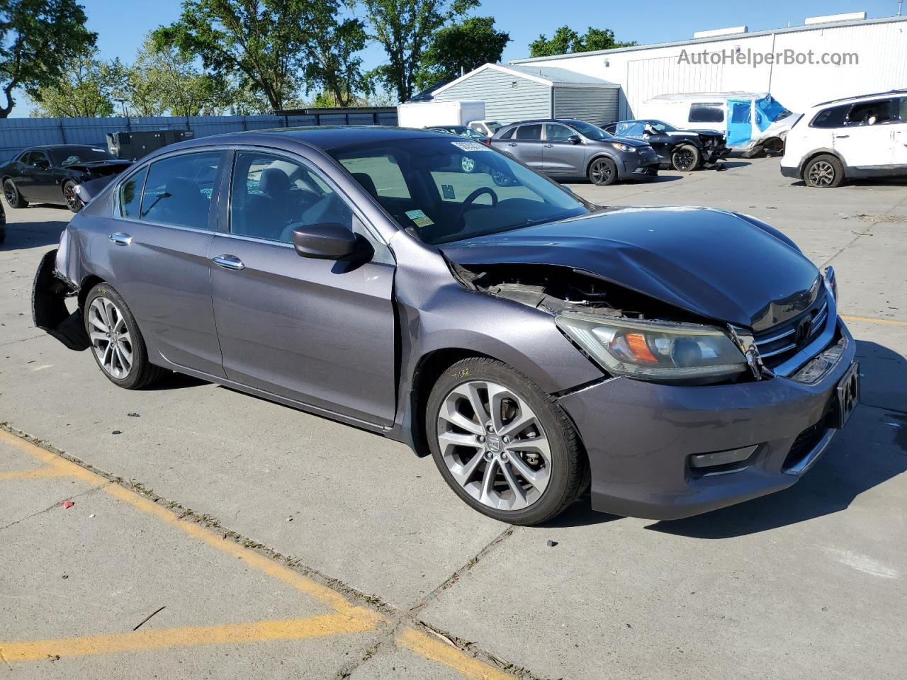 2015 Honda Accord Sport Gray vin: 1HGCR2F56FA173267