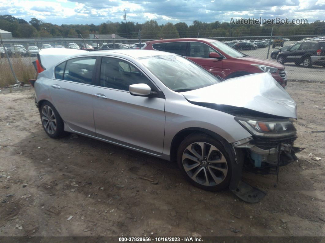 2015 Honda Accord Sport Silver vin: 1HGCR2F56FA176394