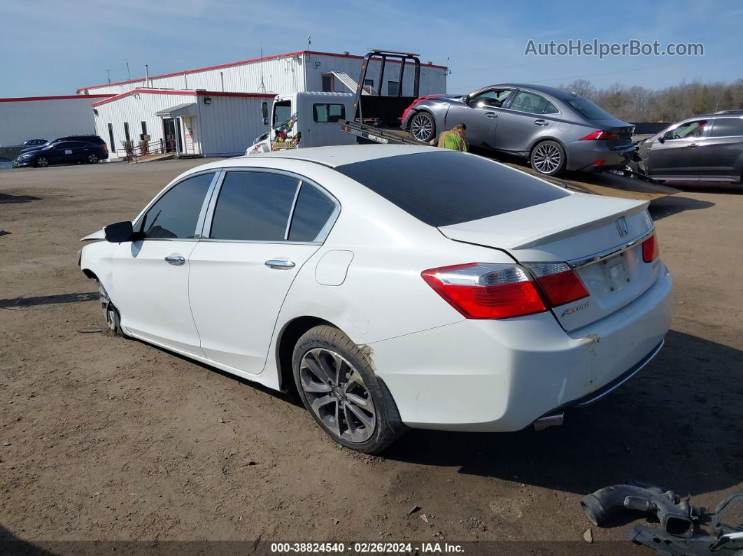 2015 Honda Accord Sport White vin: 1HGCR2F56FA193552