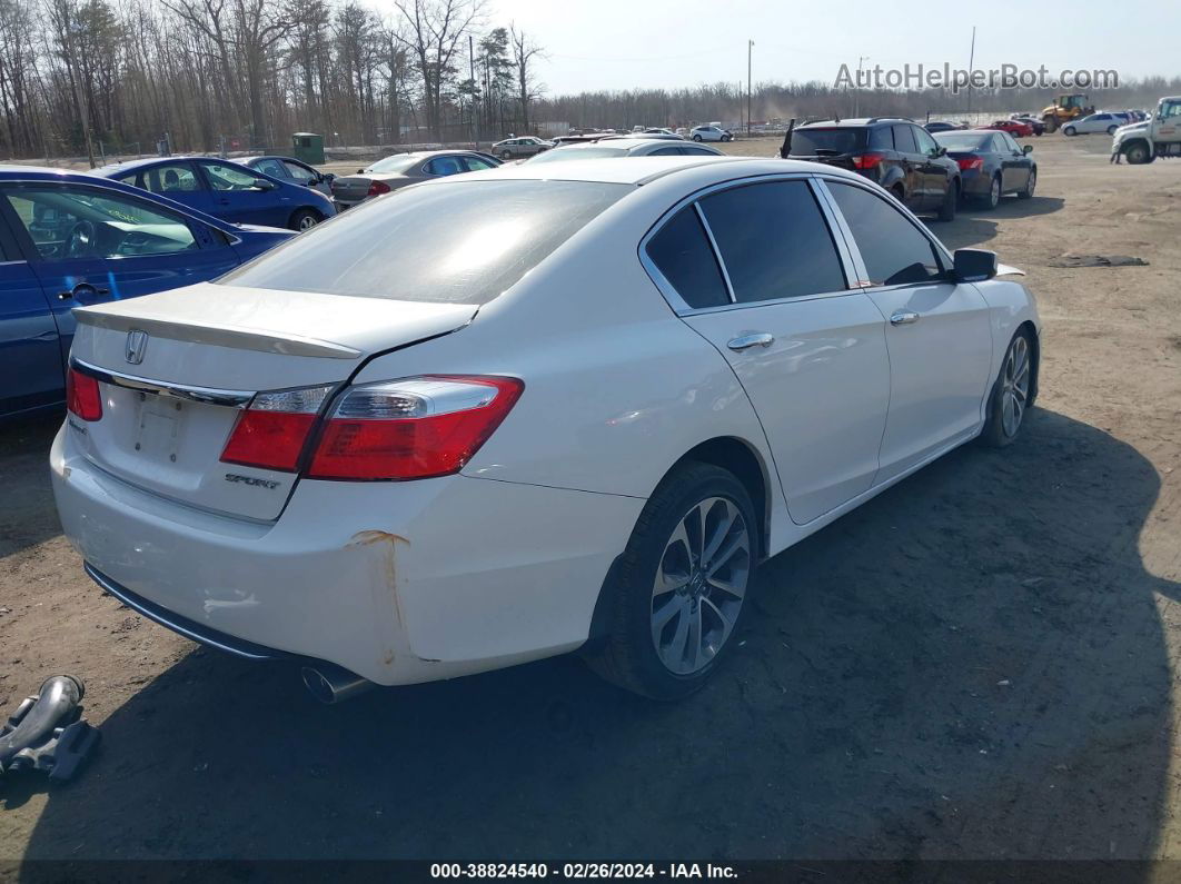 2015 Honda Accord Sport White vin: 1HGCR2F56FA193552