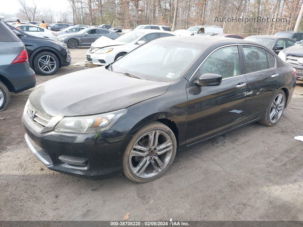 2015 Honda Accord Sport Черный vin: 1HGCR2F56FA199187