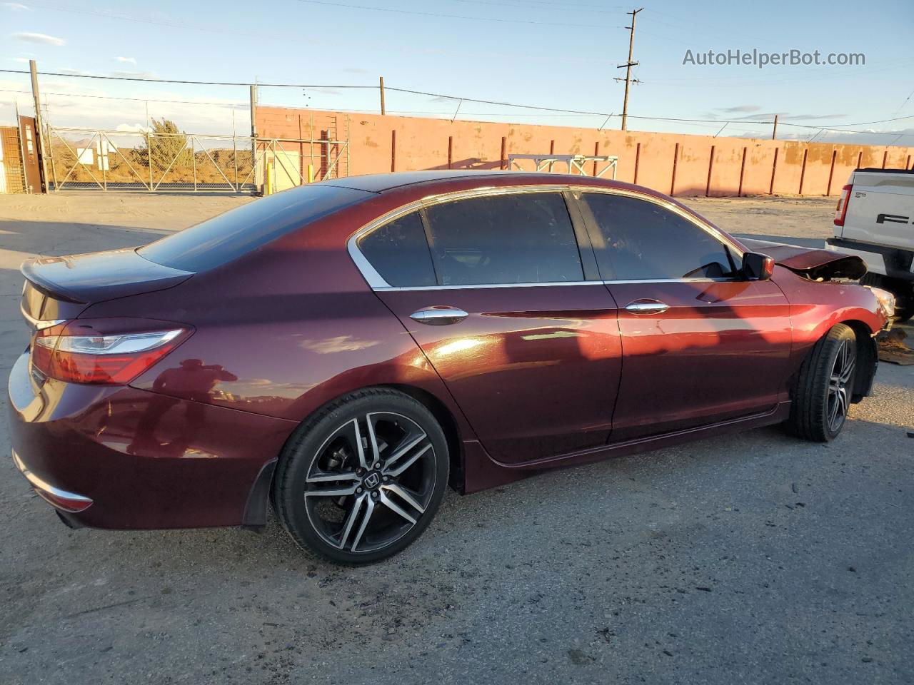 2016 Honda Accord Sport Burgundy vin: 1HGCR2F56GA230696