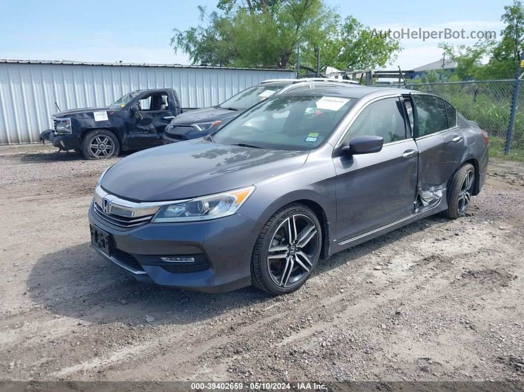 2017 Honda Accord Sport Серебряный vin: 1HGCR2F56HA099691