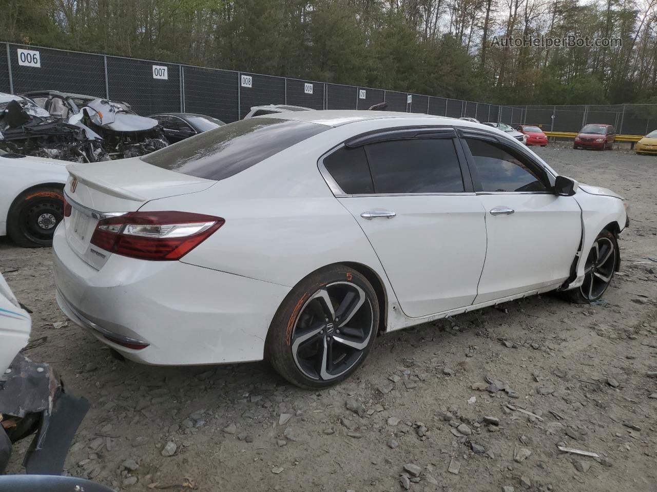 2017 Honda Accord Sport White vin: 1HGCR2F56HA169951