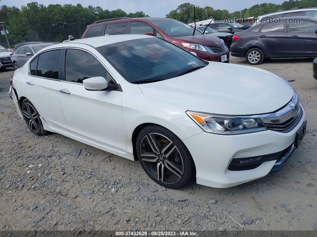 2017 Honda Accord Sport White vin: 1HGCR2F56HA178388