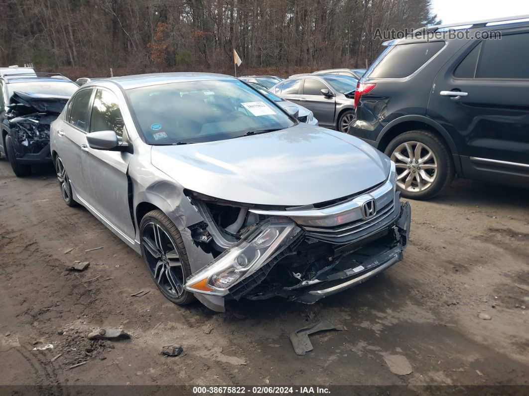 2017 Honda Accord Sport Silver vin: 1HGCR2F56HA196356