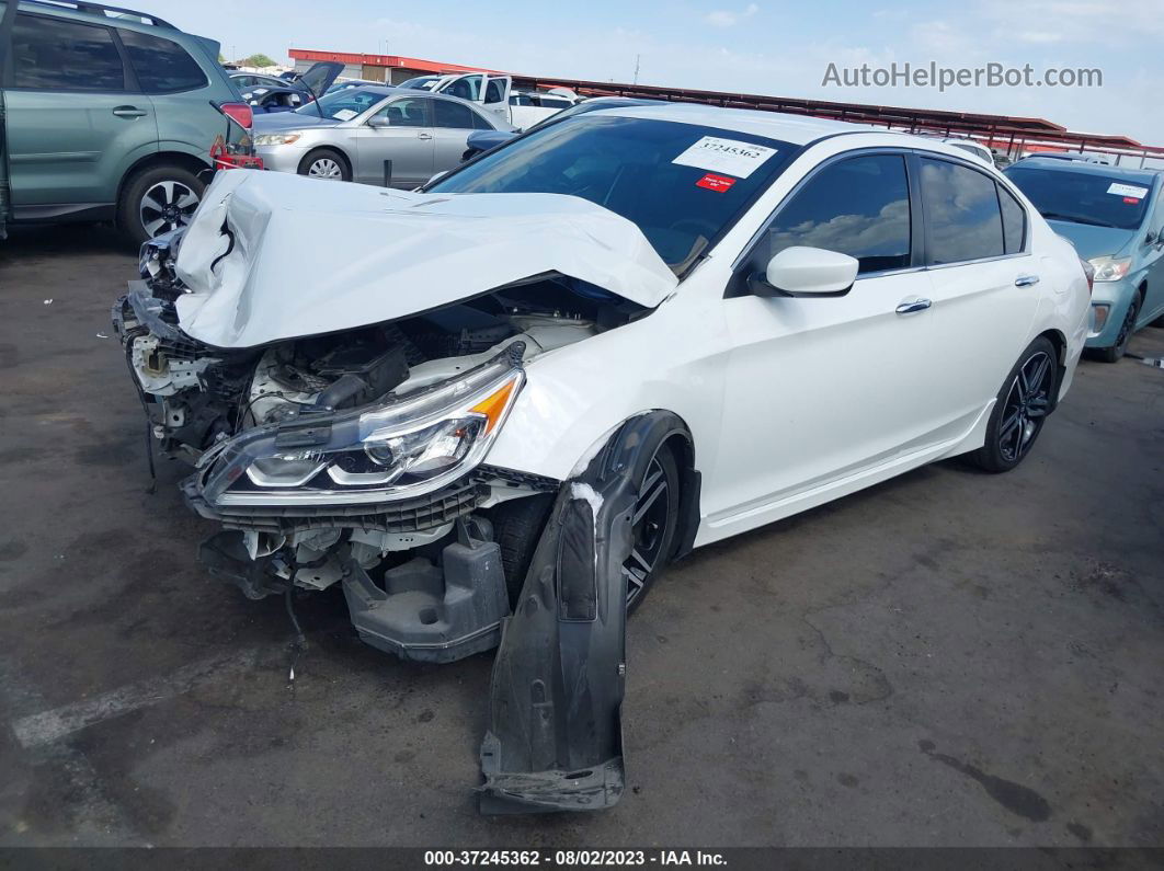 2017 Honda Accord Sedan Sport White vin: 1HGCR2F56HA297624