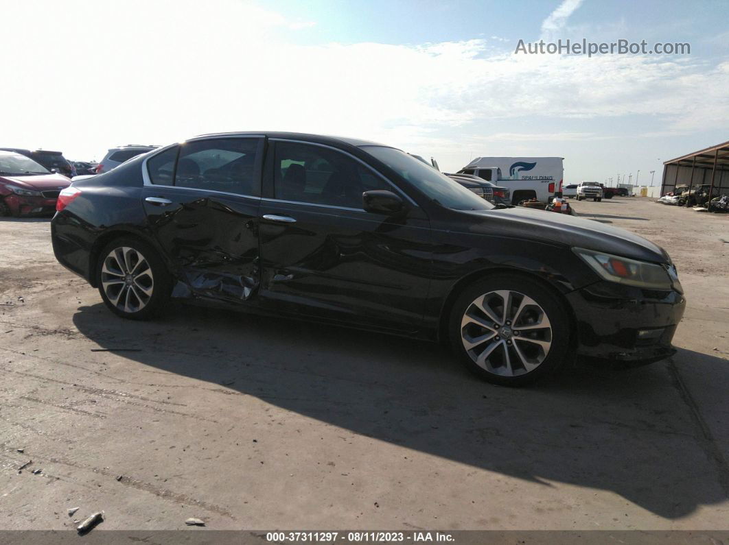 2014 Honda Accord Sdn Sport Черный vin: 1HGCR2F57EA000503