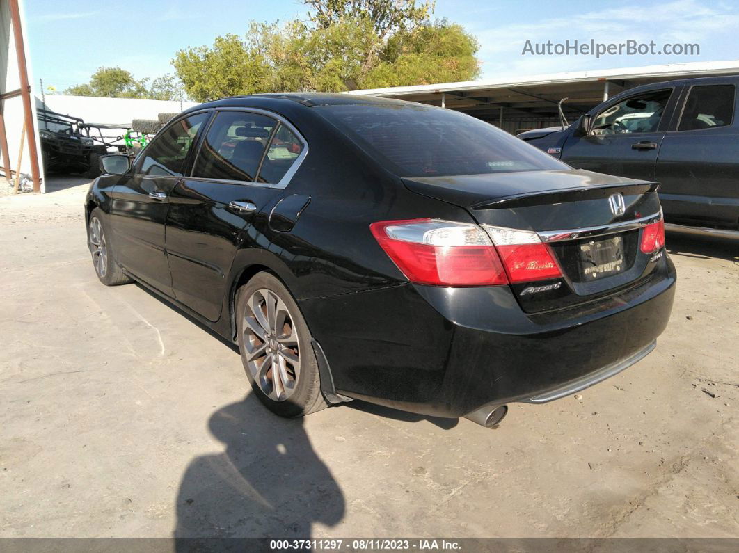 2014 Honda Accord Sdn Sport Black vin: 1HGCR2F57EA000503