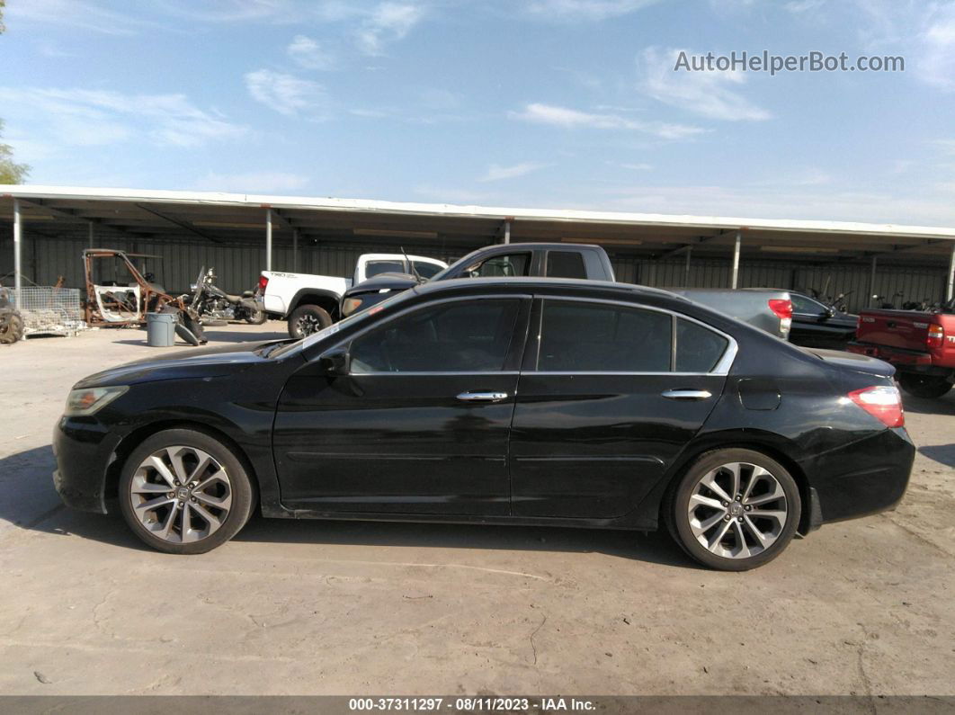 2014 Honda Accord Sdn Sport Black vin: 1HGCR2F57EA000503