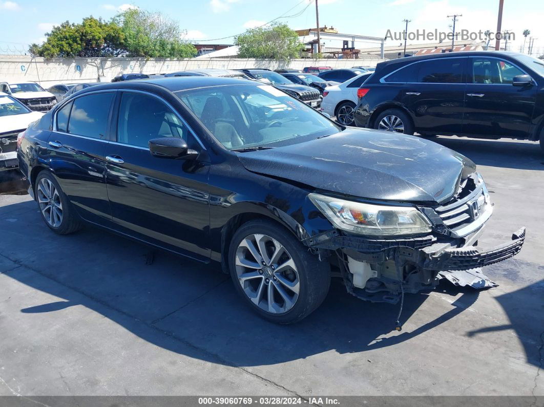 2014 Honda Accord Sport Black vin: 1HGCR2F57EA127588