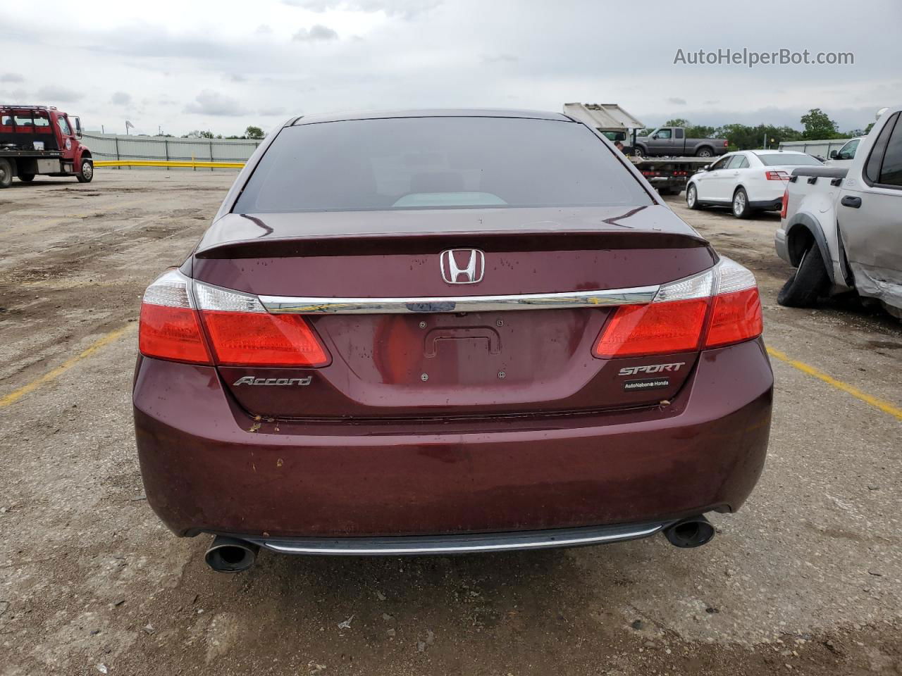 2014 Honda Accord Sport Burgundy vin: 1HGCR2F57EA189508