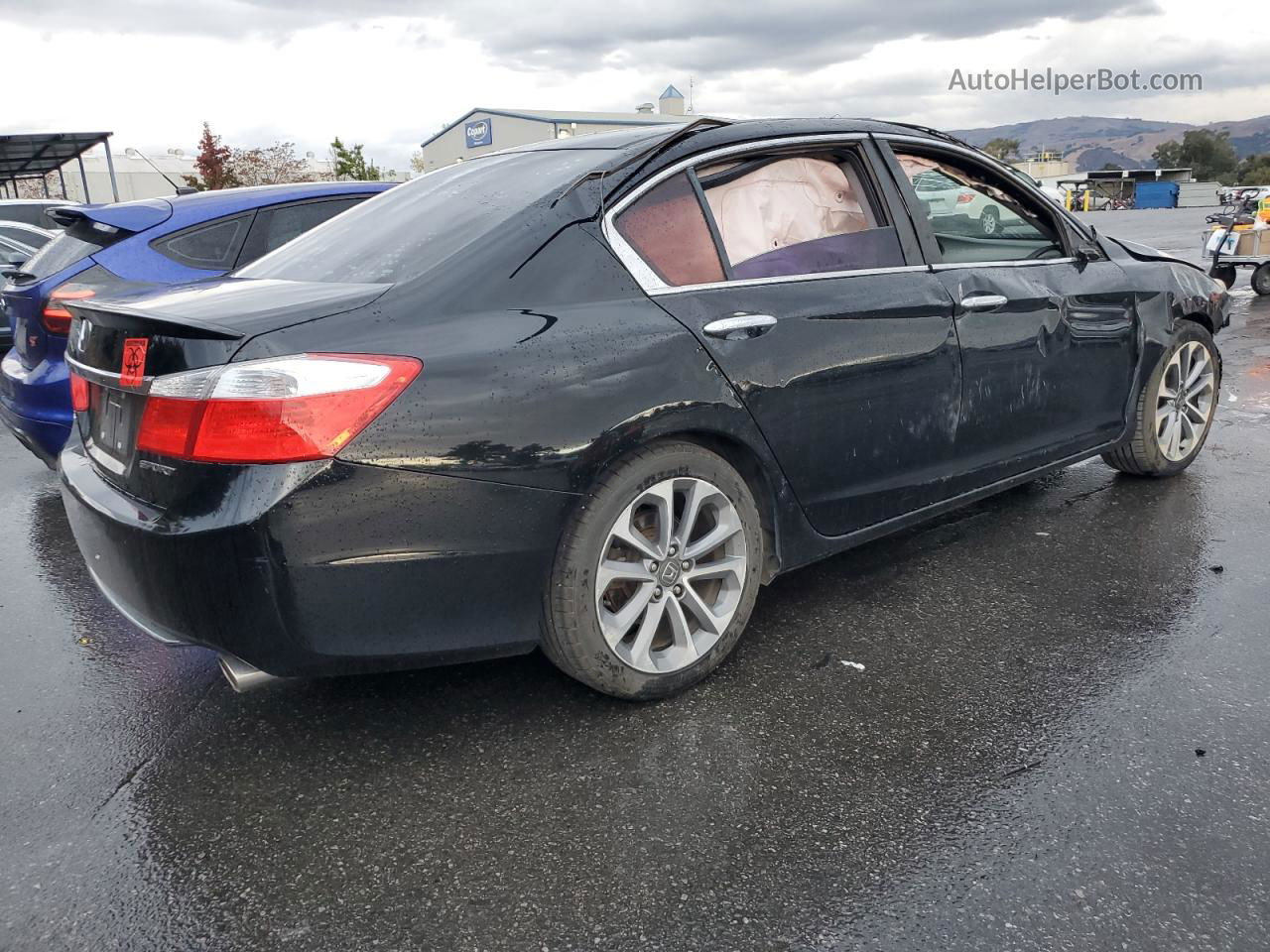 2014 Honda Accord Sport Черный vin: 1HGCR2F57EA242983