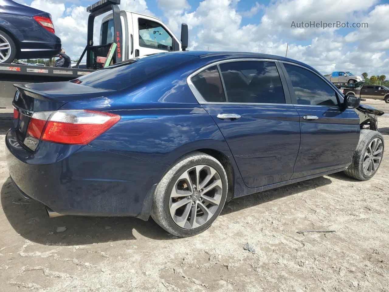 2015 Honda Accord Sport Blue vin: 1HGCR2F57FA034359