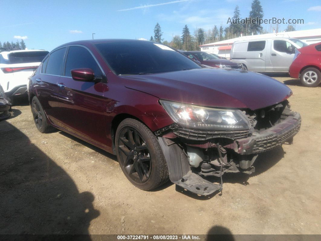 2015 Honda Accord Sedan Sport Maroon vin: 1HGCR2F57FA149124