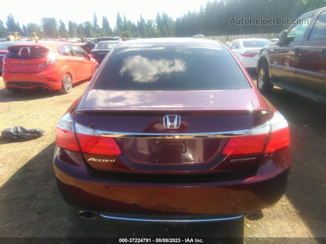 2015 Honda Accord Sedan Sport Maroon vin: 1HGCR2F57FA149124