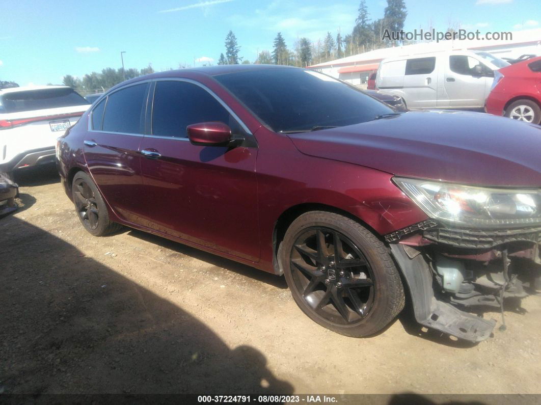 2015 Honda Accord Sedan Sport Maroon vin: 1HGCR2F57FA149124