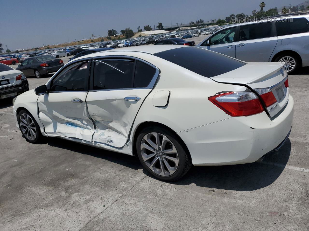 2015 Honda Accord Sport White vin: 1HGCR2F57FA157434